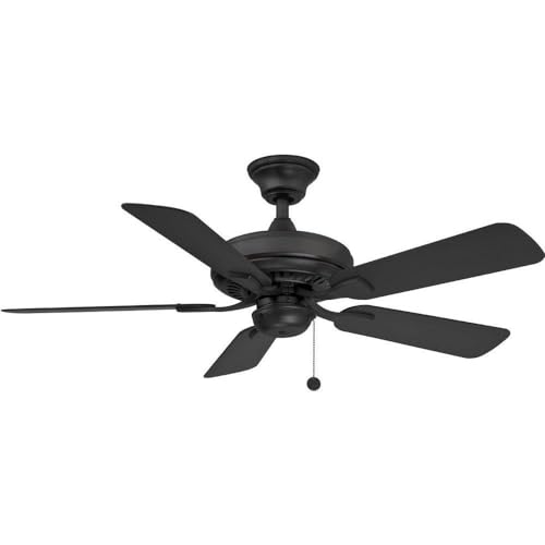 Fanimation 44" Edgewood Black Outdoor Pull-Chain Ceiling Fan