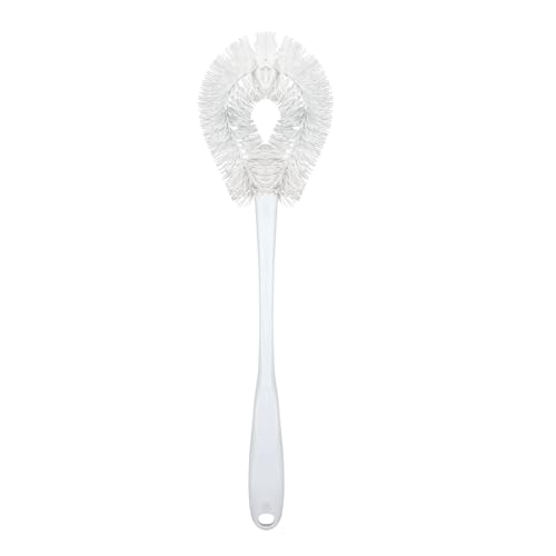 LOLA Toilet Bowl Brush w/Curved Head Coated Wire Durable Poly Bristles Reaches Under Toilet Bowl Rim 1 Pack