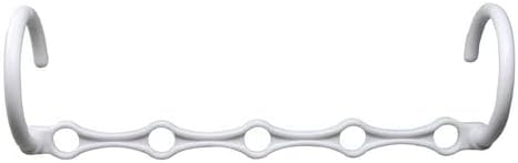 Percha de plástico en cascada que ahorra espacio, para cualquier edad, paquete de 10, blanco, bueno para adultos, adolescentes y niños, tiene 5