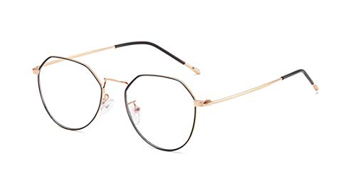 DAUCO Anti Luz Azul Gafas Mujer con Filtro - Anti Luz Azul para Ordenador Polígono Metal Ordenador Gaming Lentes Antireflejos Anti-Fatiga Anti-UV Cover