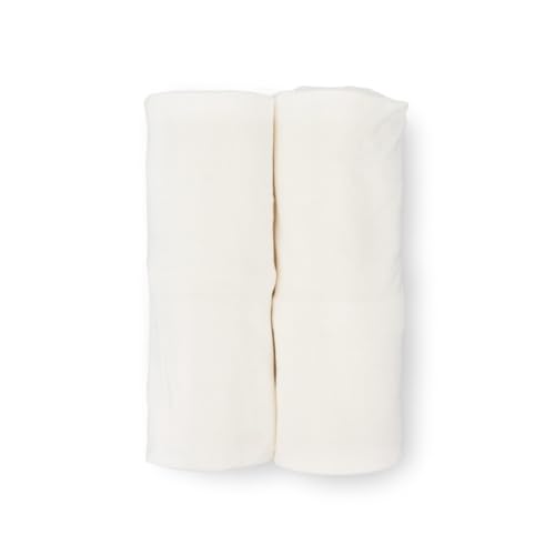 Image of Little Unicorn Large Stretch Knit Swaddle Blanket 2 Pack| Super Soft with Optimal Stretch for swaddling | Giftable Set (White)