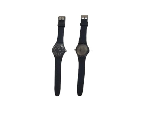 BLUSUPERSHOP OROLOGIO PER DETENUTO, DIETRO TRASPARENTE QUADRANTE CON NUMERI IDONEO CARCERE VARI COLORI NERO BIANCO ROSSO BLU ETC AMMESSO PENITENZIARIO, 1 pz (NERO)