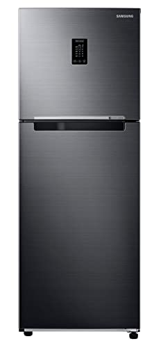 Image of Samsung 314 L 2 Star Inverter Frost Free Double Door Refrigerator Appliance (RT34A4622BX /HL, Luxe black)