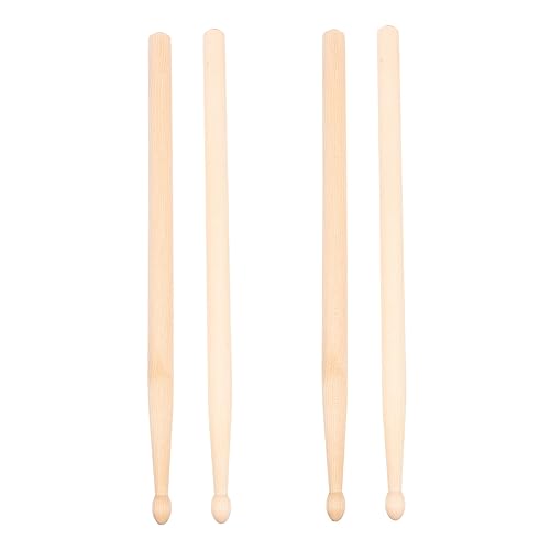 HAMPPLIES 2 Paare Kindertrommelstöcke Musik Bassdrum Mallet Trommelförmige Rassel Marschtrommel Luft Drumsticks Trommelhocker Musical Bongos Handtrommel Schlagzeug Spiele Ahorn