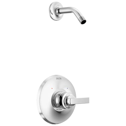 Delta Faucet Tetra 14 Series Single-Function Chrome Shower Valve Trim Kit, Shower Handle, Delta Shower Trim Kit, Lumicoat Chrome T14289-PR-LHD (Shower Head and Valve Sold Separately)