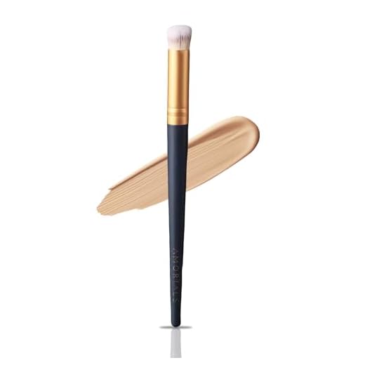 Under Eye Concealer Brush, Precision Round Head Makeup Brush for Dark Circles, Blemishes & Tear Troughs, Seamless Blending with Premium Synthetic Bristles