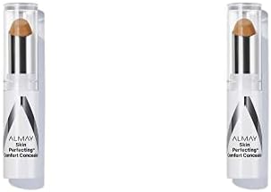 AlmaySkin Perfecting Comfort Concealer, Hypoallergenic, Cruelty Free, Fragrance Free, Dermatologist Tested, Dark (Pack of 2)