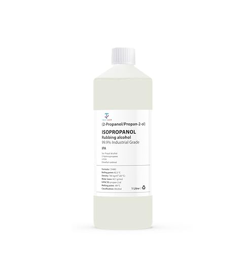 True Chem - Alcohol Isopropílico Isopropanol - Limpiador Multiusos IPA 99.99% - 1L