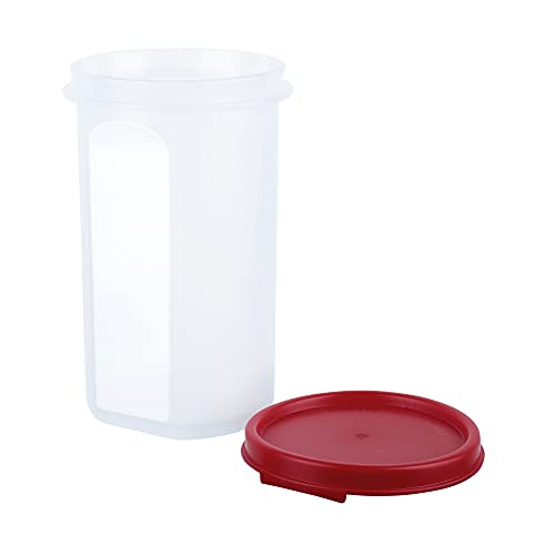 Image of Cutting EDGE Smart Slim Storage Airtight Container-Red,Set of 4 | Plastic material, size - 1.1L+585ml+2x250ml , pantry organization, pulses storage, grains storage, kitchen Storage