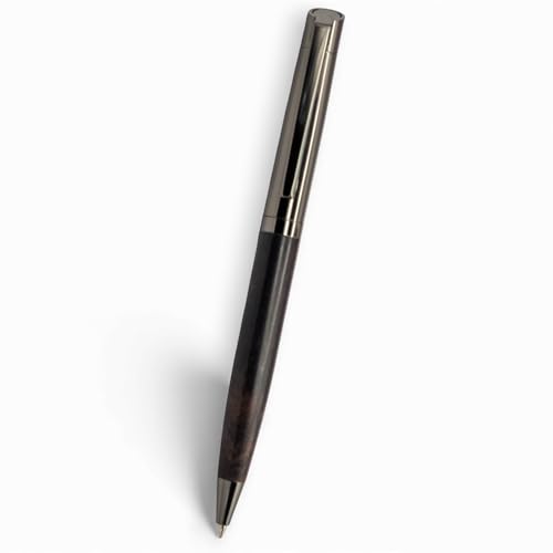 Image of Venti Gold Trim Roller Ball Pen| Black Body Color | Ink Color - Blue | Novel Gifts For Professionals | Premium Pens For Personal & Professional Use (5A-11, Blue)