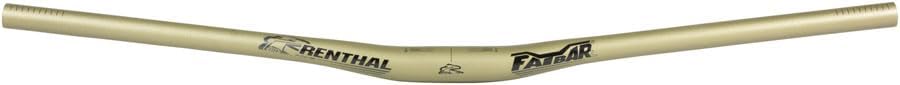 Renthal FatBar Lite Aluminum Trail & XC Handlebar - 760mm, 10mm Rise, 31.8mm Clamp, Gold, Lightweight, Reinforced 7-Series Alloy, Anodized Durability, Ideal for Mountain Biking, Enduro & Trail Riding