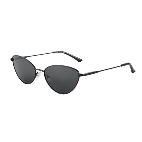 Lunettes de soleil œil de chat polarisées anti UV et monture métal