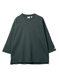 [グッドウェア] 7分袖 フットボール Tシャツ ビッグ ヘビーウェイト 7.6オンス USAコットン メンズ 厚手 無地 (S, ダークグリーン)