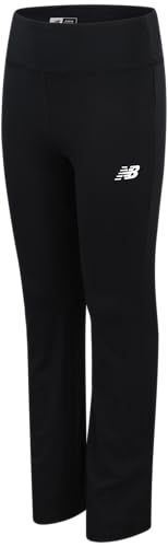 New Balance Girls Leggings - Bell Bottom High Waisted Flare Leggings for Girls - Wide Leg Yoga Pants for Kids Workout