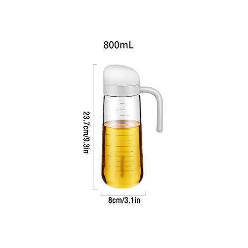 Image of Oil and Vinegar Bottle Dispenser Olive Oil Bottle Glass Oil Dispenser Bottle Transparent Oil Bottle Vinegar Sauce Bottle for Grilling Salad Frying Easy to Refill and Clean Olive Oil Carafe Decanter fo