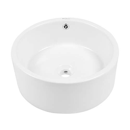 Swiss Madison Plaisir Ceramic Porcelain Round Vessel Vanity Art Basin Bathroom Sink …
