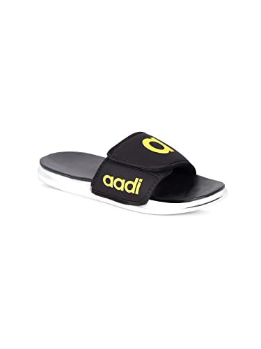 Image of AADI Men's Synthetic Leather Daily Casual Sliders /Flip Flop & Slippers