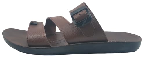 Image of FLITE PUG156 Men's PU Leather Slippers | Comfortable & Stylish Gents Slippers for Daily Use | Lightweight & Durable Slip-On Footwear