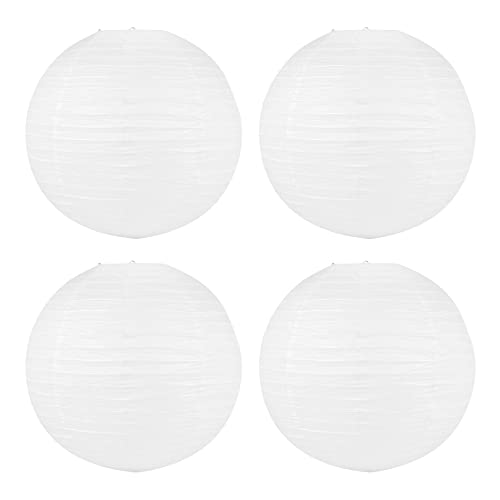 Oikabio 4 faroles chinos japoneses de papel para fiestas, bodas, 50 cm, color crema