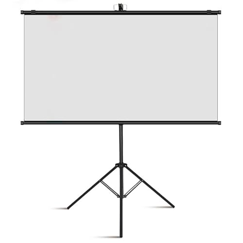 Pantalla de proyección manual 60" 4:3 con trípode negra miniatura 1