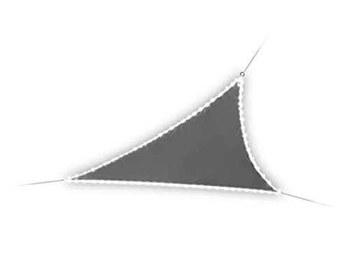 Perel Dreieckiges Sonnensegel mit 107 LEDs, wasserabweisendes...
