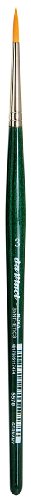 Image of da Vinci Watercolor Series 5570 CosmoTop Nova Paint Brush, Round Synthetic with Short Green Handle, Size 3 (5570-3)
