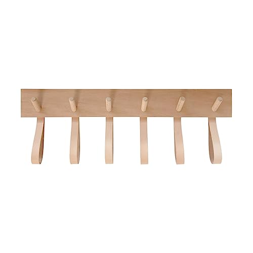 Coat Hooks Solid Wood Nordic Style on the Wall Behind the Door Hook Wall Porch Creative Coat Rack Coat Rack Wall Coat Rack (M)