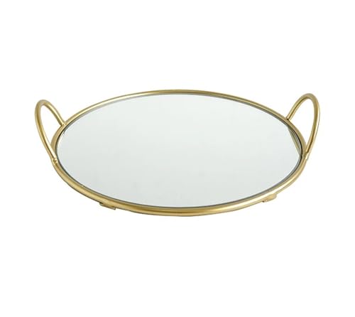 Décoration de salon avec plateau miroir artisanat chic