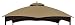 APEX GARDEN Replacement Canopy Top for Allen + roth 10-ft x 12-ft Gazebo # TPGAZ17-002 (Color: Brown)