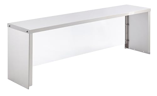 Kratos 43\" Wide Steam Table Overshelf with Sneezeguard, Compatible with Three Well Steam Tables (28W-116)