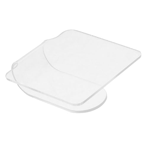 Mikikit Paleta Maquillaje Transparente de Acrílico para Manicura Ergonómico y Superficie de Limpiar para Bases y Esmaltes