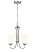 Millennium Lighting 3 Light Chandelier, Satin Nickel
