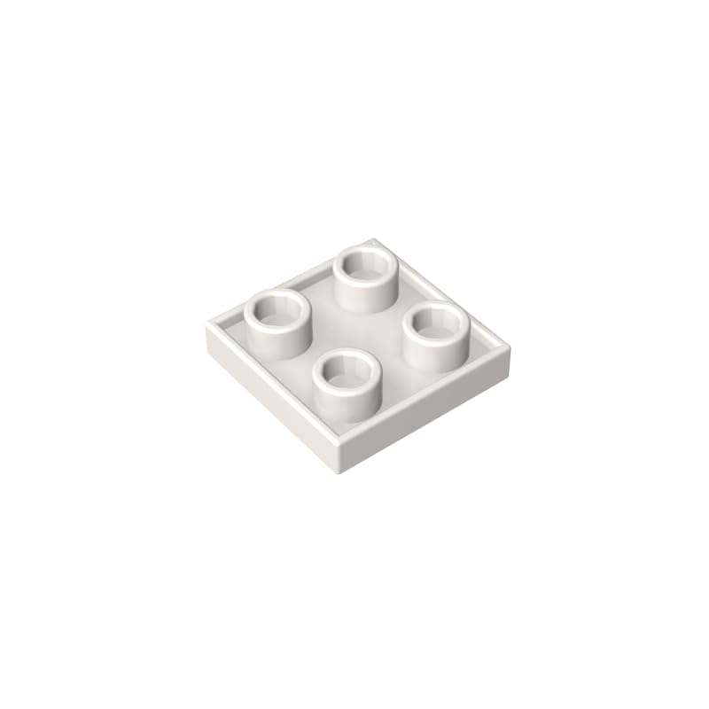 XYEIUGO GDS-90248 2x2 Double-Sided Plate MOC Building Blocks, White, 50 PCS — image 1
