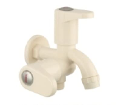 Royal Two Way Bib Cock Long Body | PTMT Water Tap | Ivory Color |