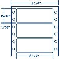 D-25-15-1, Pin Fed Continuous Labels 2 1/2 X 15/16" Multi Purpose, 5000 Labels per Carton