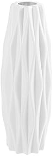 EXCEART Flower Vases Decorative Modern Floral Vase for Home Living Room Centerpiece Table Wedding Decoration White