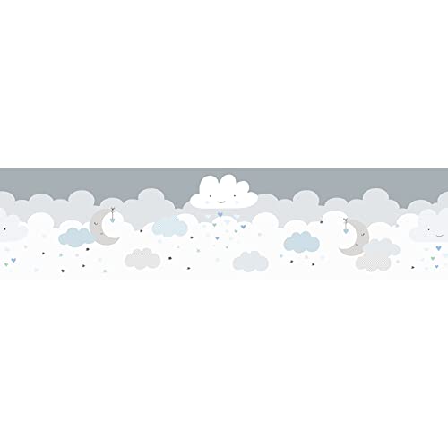 BRICOFLOR Frise murale enfant nuages et ciel idéale pour chambre de petit garçon