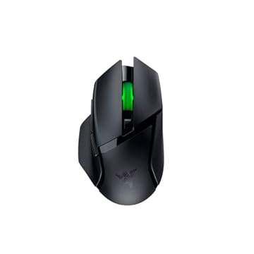 Razer Mouse para jogos sem fio Basilisk V3 X HyperSpeed: Bateria de até 285 horas - Sensor óptico de 18K - Interruptores mecânicos - Chroma RGB - 9 controles programáveis - Preto