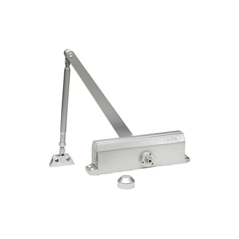 Global Door Controls Compact Commercial Door Closer in Aluminum with Adjustable Spring Tension - Sizes 1-4 Cover