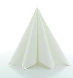 Prime Guest Servietten Weiss | Premium Edition für Hochzeiten und Feiern Airlaid | stoffähnlich | 50er Packung | 50 Stück | 40 x 40 cm | ¼ Falz