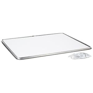 16 X 20″ White Built-in Surface Saver Tempered Glass Cutting Board, White