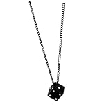 Hohopeti Collar Colgante de Dados Minimalista Unisex, Cadena de Collar Sólida en Color Liso, Joyería para Enamorados Adecuado para San Valentín y Uso Diario