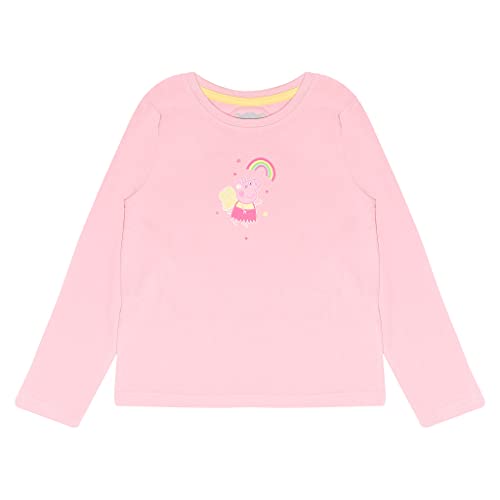 Peppa Pig Rainbow Wings T-Shirt à Manches Longues, Filles, 98-134, Baby Pink, Merce Ufficialee