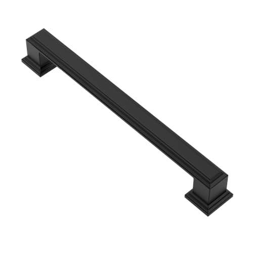 Alzassbg 6" Matte Black Cabinet Pulls and Handles 10 Pack, AL3071MB