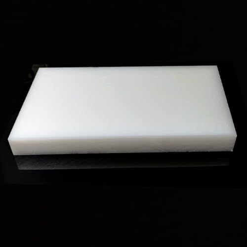 Image of 1 Pcs HDPE Plastic Sheet 1 inch Thick,Size 1 inch x 12 inch x 12 inch inch,High-Density Polyethylene(HDPE) Plastic Block for Machining,Home Improvements,DIY Projects (White)