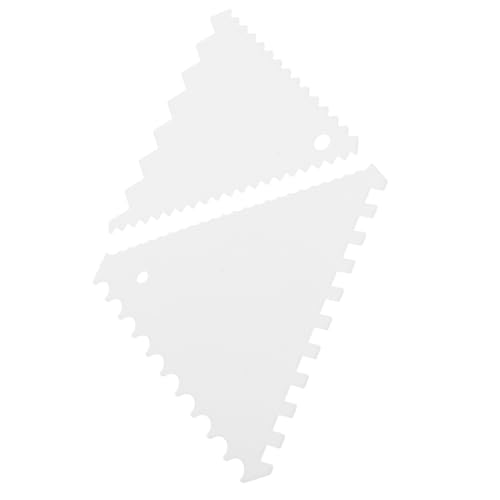 KICHOUSE Plastic Cake Tools 8pcs Baking Scraper Set Spatula Smooth Frosting Batter Perfect for Cake Decorating Needs