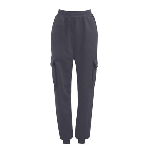 Girls Cargo Sweatpants Drawstring Athletic Joggers High Waisted Baggy Track Pants Wide Leg Trousers Cargo Pants with Pockets3