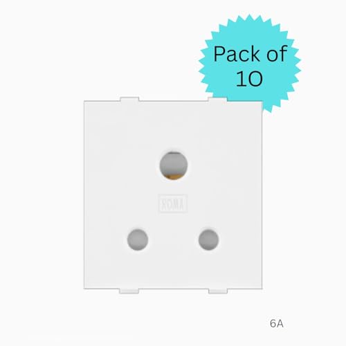 Image of Anchor by Panasonic Polycarbonate Roma Multi Socket (White), Pack of 10