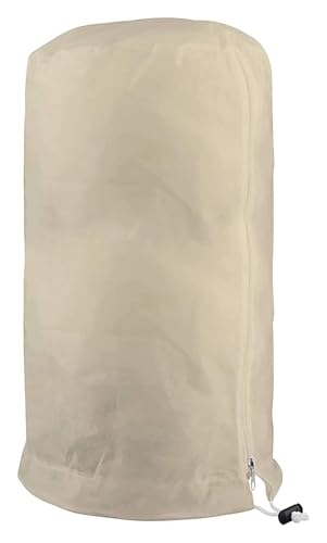 Image of SHEDIE Plant Frost Protection Covers,Garden plant frost protection covers, Winter Plant Protection Cover with Drawstring, Garden Fleece Bags(Beige,60x80cm)