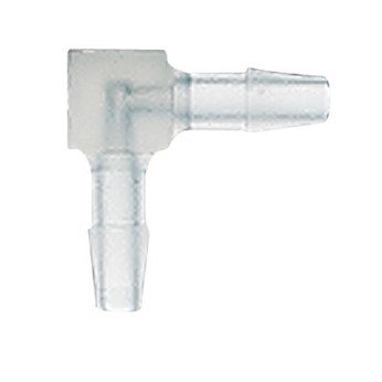 Barbed fitting, Elbow connector,Clear PP, 1/16", 100/pk